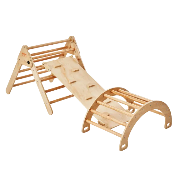 VEVOR Toddler Pikler 5-In-1 Montessori Climbing Set with Triangle