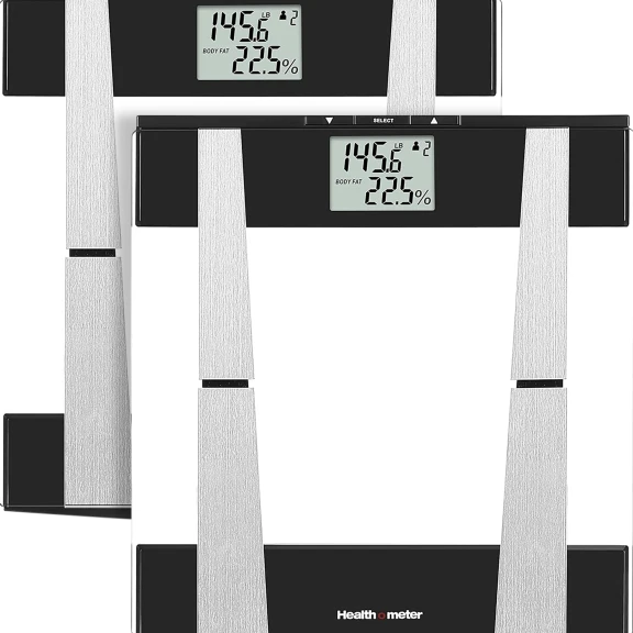 2-Pack: Health-o-Meter Digital Glass Body Composition Weight Tracking Scale