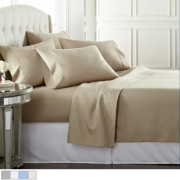 J&V Textiles 1000 Thread Count Deep Pocket Luxury Sheet Set