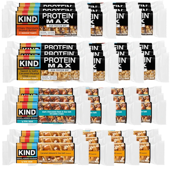 48-Pack: KIND Variety Protein Max & Zero Sugar Added Bars