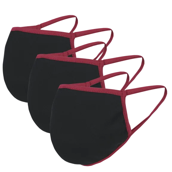 3-Pack: 100% Cotton 2-Layer Fashion Masks