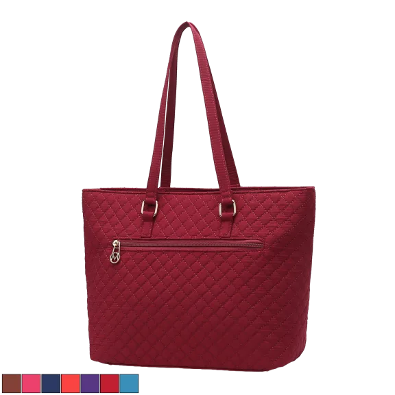 MKF Collection Hallie Solid Quilted Cotton Women’s Tote Bag by Mia K.