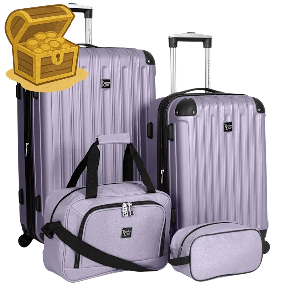 Travelers Club Midtown Hardside 4-Piece Luggage Travel Set