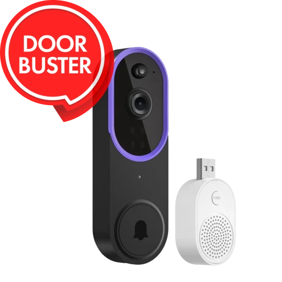 Orbitell Wireless Wi-Fi Video Doorbell Camera With Two Way Audio