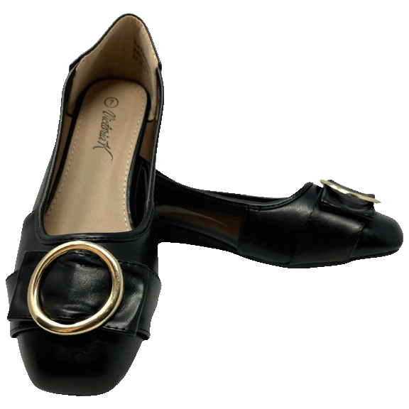 Victoria K. Women Fashion Low Wedge Clear Side Shoes