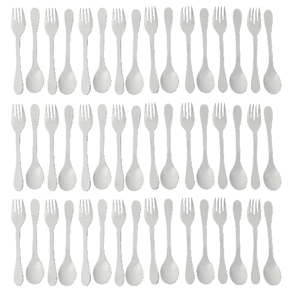 Knork Eco Plant Based Reusable Bamboo 48-Piece Flatware Set