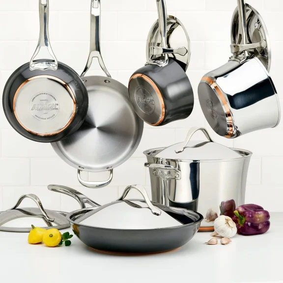 The Premium 11-Piece Stainless and Hard-Anodized Cookware Set