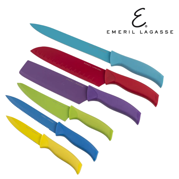 Emeril 6-Piece Nonstick Knife Set with Sheaths