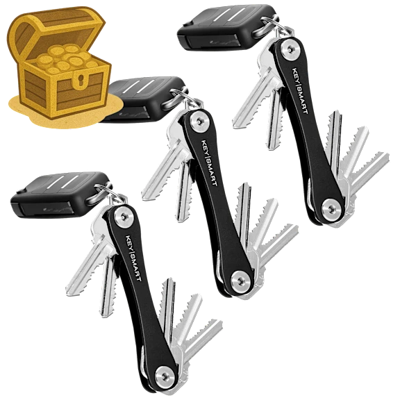 3-Pack: KeySmart Original Compact Key Organizer
