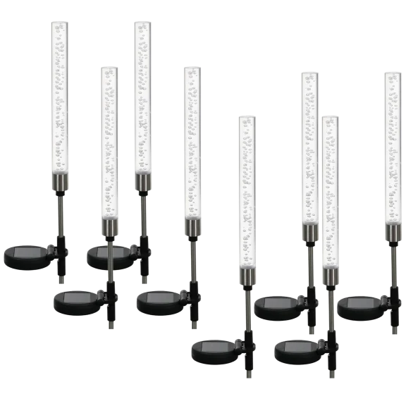 8-pack: Exhart Solar 1 Inch Bubble Stick Garden Stakes