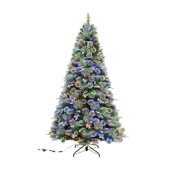 7.5' Lighted Snowfall Scotch Pine