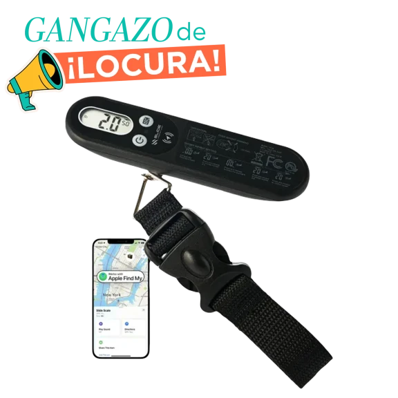 Slide Innovations "Find My" Rastreador de Equipaje y Balanza Digital