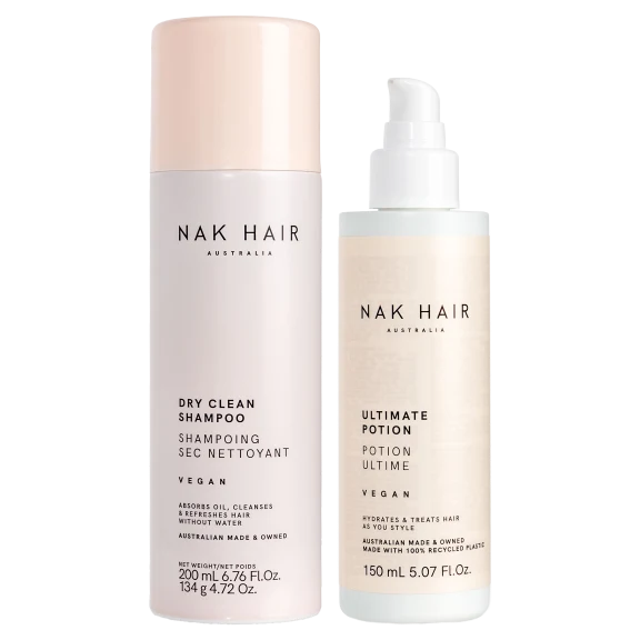 2-Pack: NAK Hair Care (Ultimate Potion + Dry Clean Shampoo)