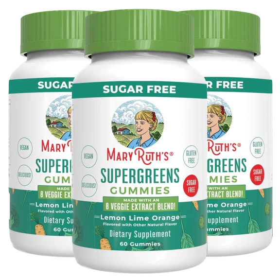 3-Pack: Mary Ruth's Supergreens Gummies (180 Count)