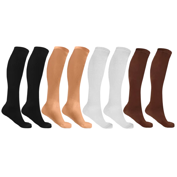 6-Pack: Extreme Fit Womens Compression Anti-Fatigue Trouser Socks