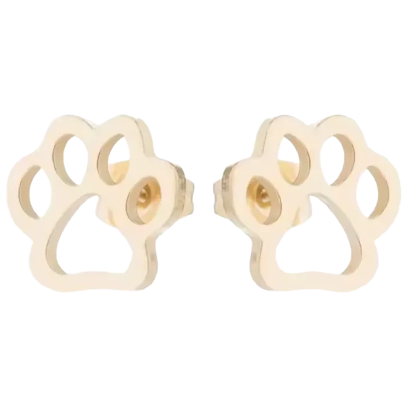 Hollywood Sensation Aretes De Botón Con Diseño De Huella