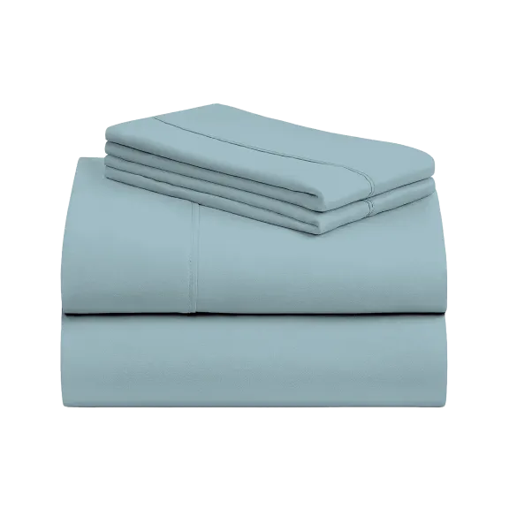 Luxury Home Ultra Soft 100% Cotton 4-Piece Deep Pocket Bed Sheet Set