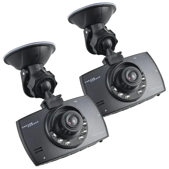 2-Pack: Lifeware Ultra Slim 1080P Dash Cam W/ 2.4" Screen