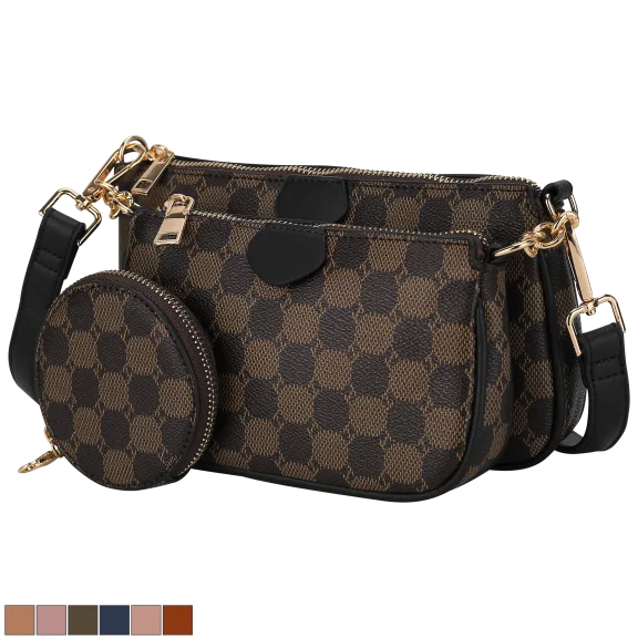 MKF Collection Evanna 3-Piece Crossbody Bag Set by Mia K.
