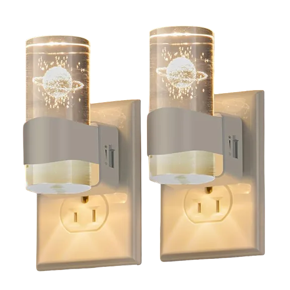 2-Pack: HAKOL 3D Starry Night Dimmable Night Light with Sensor