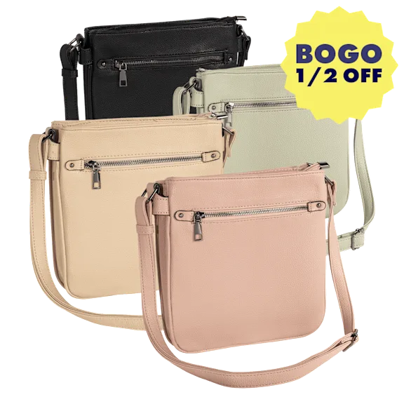 Cee Klein Double Top Zipper Crossbody