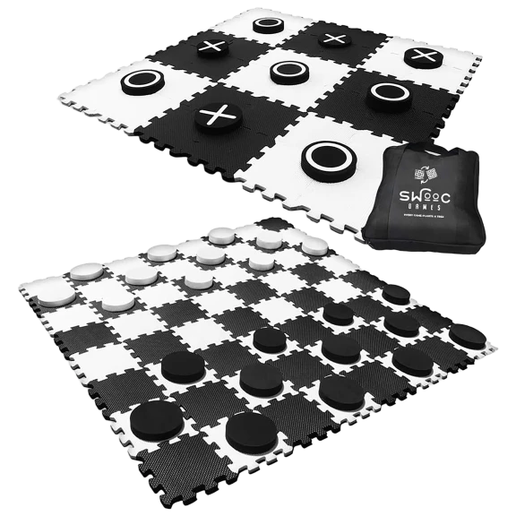 The Giant Checkers and Tic-Tac-Toe Game