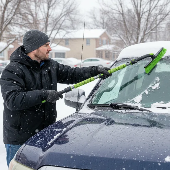 The Heavy-Duty Telescopic Snow Brush and Scraper