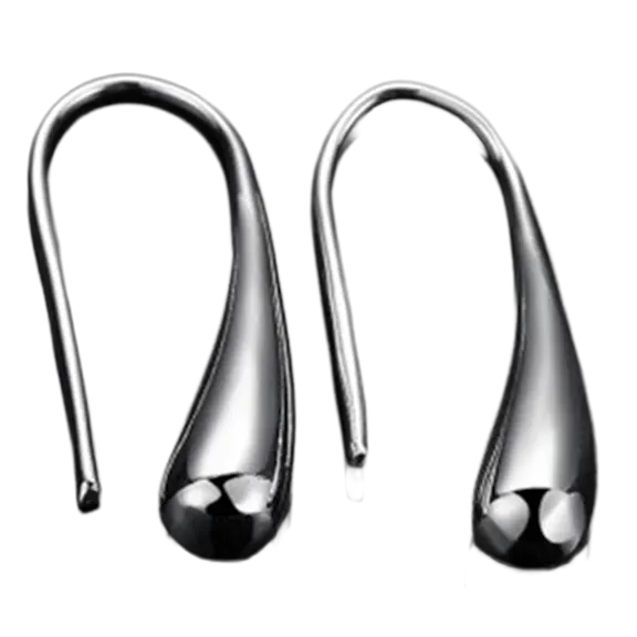 Krediz Sterling Silver Plated Waterdrop Hook Earrings
