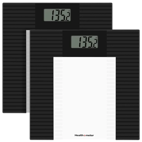 2-Pack: Health-O-Meter Digital Glass Body Weight Tracking Bathroom Scale