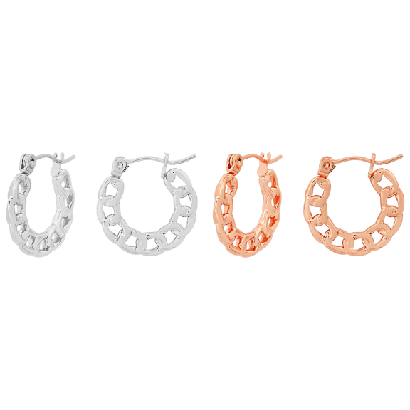 Steeltime Set de 2 Aros de Cadena Cubana