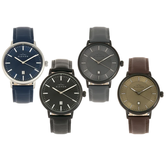 Elevon Vin Leather-Band Watches