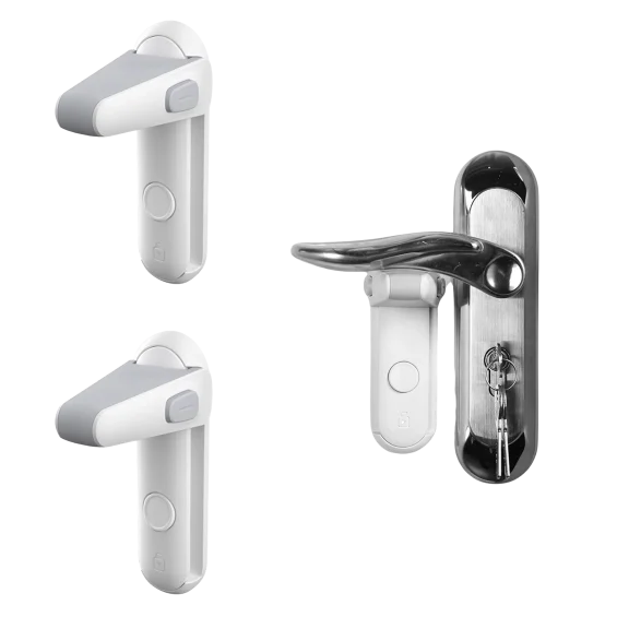 2-Pack: Titan Child & Pet Door Lever Safety Protection Lock