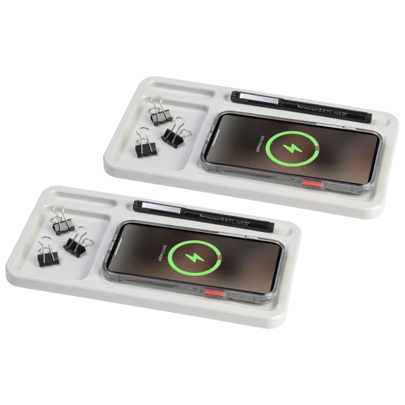 2-Pack: Real Simple Desk Organizer with Wireless Charger