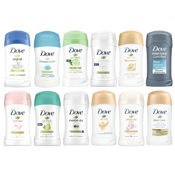 10-Pack: Dove Antiperspirant Deodorant Roll-On Stick Mix