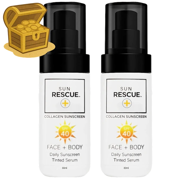 2-Pack: Sun Rescue SPF 40 Tinted Collagen Sunscreen with Vitamin C