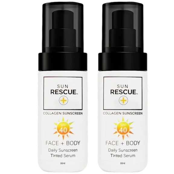 2-Pack: Sun Rescue SPF 40 Tinted Collagen Sunscreen
