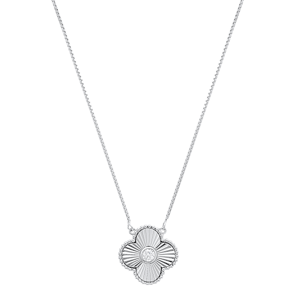 Saffron 0.3 Carat TW Open Circle Moissanite Sterling Silver Necklace