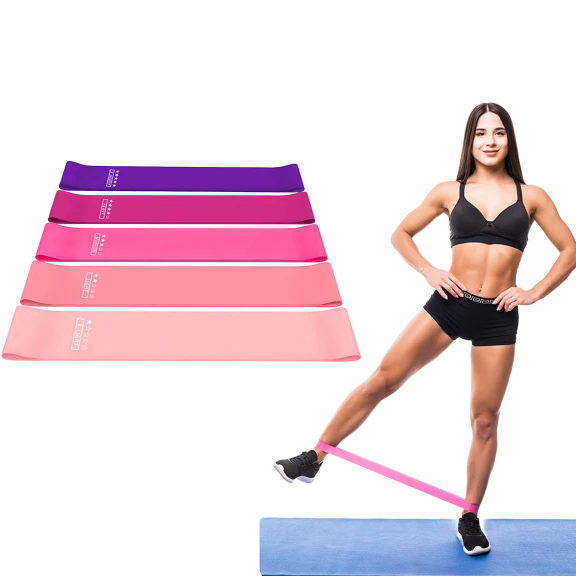 5-Pack: Extreme Precision Yoga Fitness Exercise Band Loops