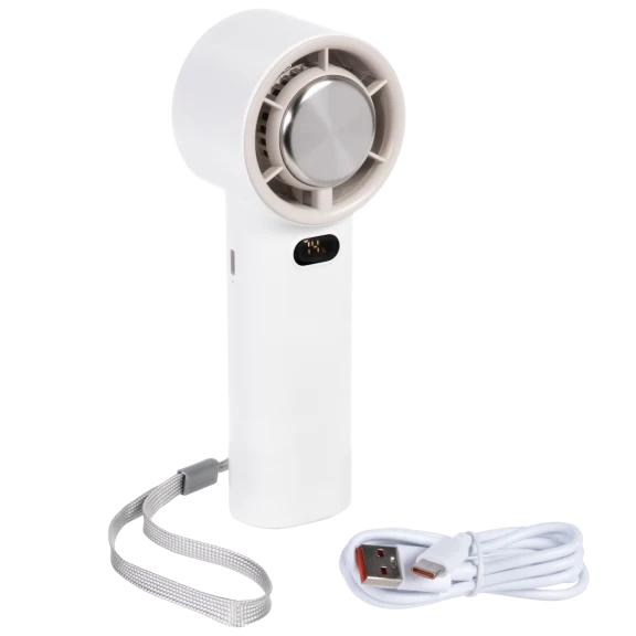 Hammacher Schlemmer Handheld Rechargeable Portable Fan with Cool Touch