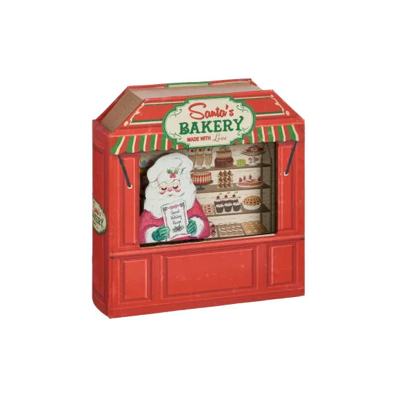 Fachadas Nostálgicas de Madera Iluminadas de Mr. Christmas