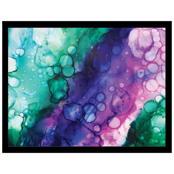 Wahl Art by Venice Beach Collections Alcohol Inks Design Print - Green/Pink