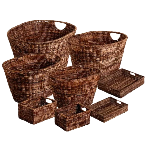The 13-Piece Handwoven Basket Set