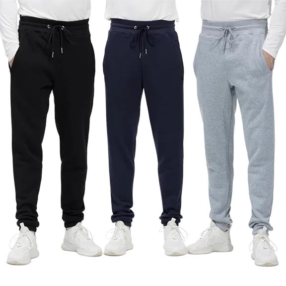 3-Pack: Nextex Apparel Men's French Terry Joggers with Pockets