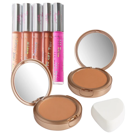 Mally Beauty Poreless Face Defender Duo & Intense Color Lip Gloss Set