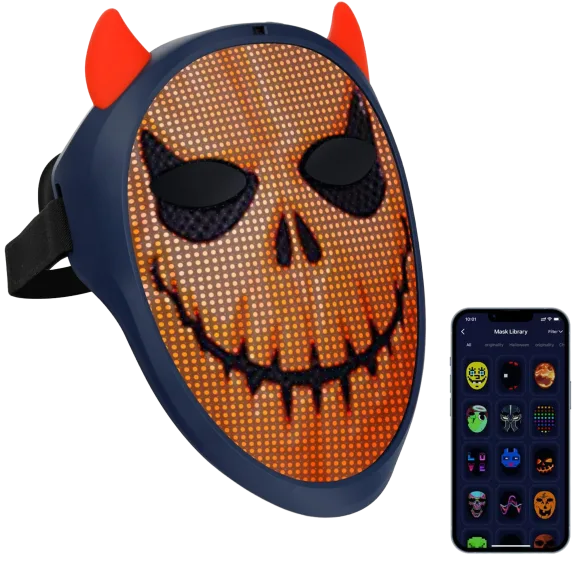 Nafeelion Rechargeable Halloween LED Light up Mask