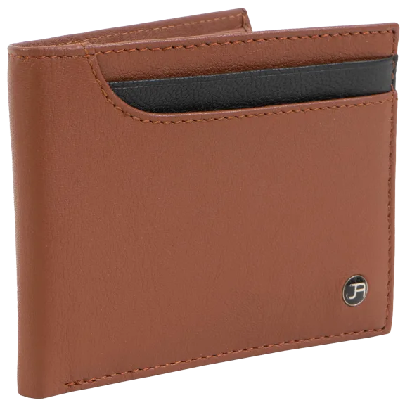 Jack Abrahams Goat Nappa Leather Bi-Fold Top Front Wallet