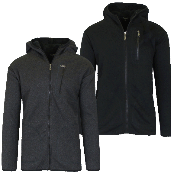 2-Pack: Men's Assorted Heavyweight Sherpa Hoodies