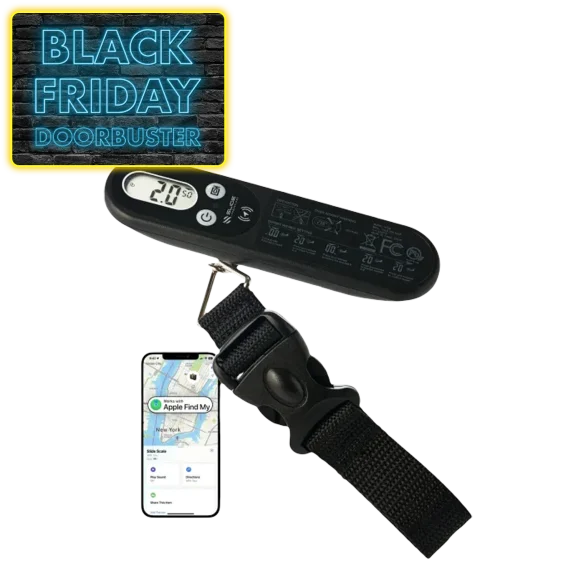 Slide Innovations Digital Luggage Tracker and Scale with Apple Find My