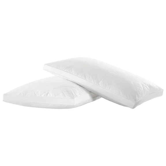 2-Pack: New York & Company Double Quilted Down & Feather Cotton Pillows