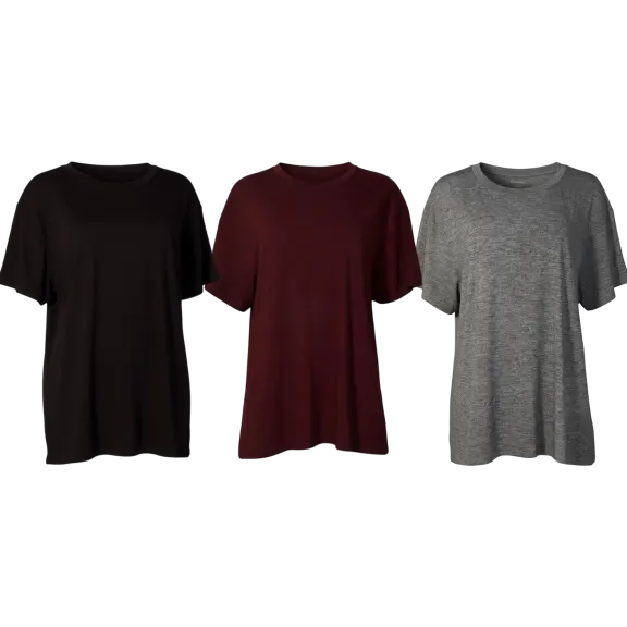 3-Pack: HUE Boyfriend Active Layer Tees